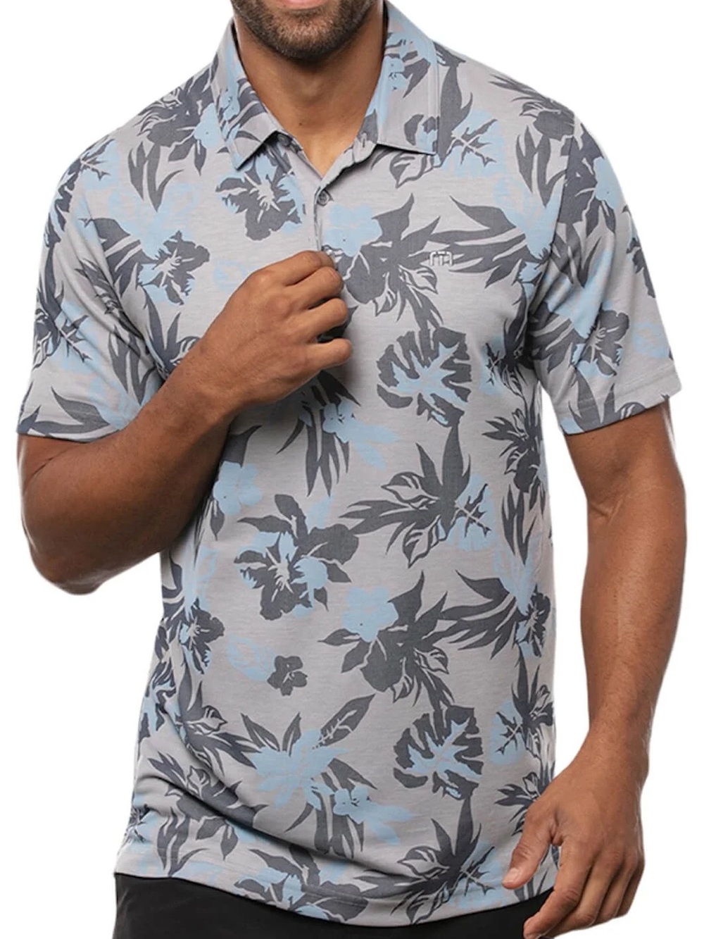 Travis Mathew Tropical Print Performance Golf Polo XXL NEW